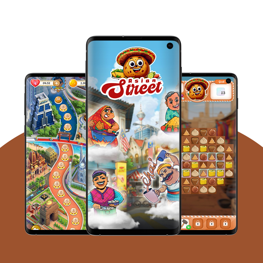 Asian Street Match 3 Puzzle Game